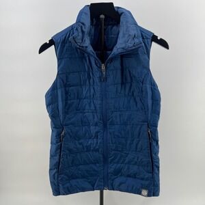 REI Co-op Down Puffer Vest Womens Blue Full Zip Quilted Small